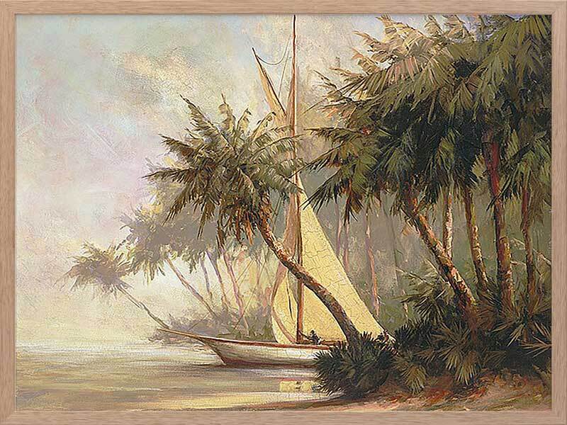 Bay of Palms Framed Art Print