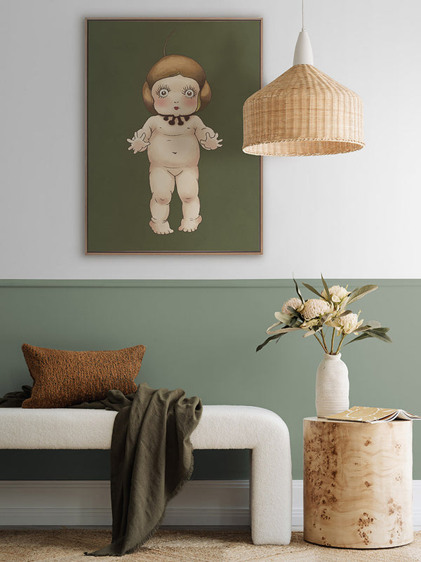 Boronia Baby I Green Canvas Art Print | Lifestyle