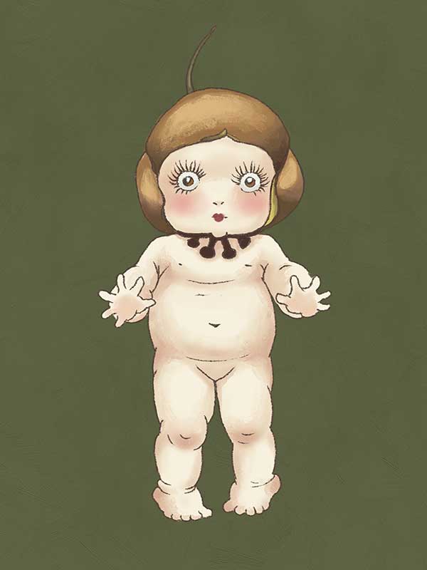 Boronia Baby I Green Canvas Art Print