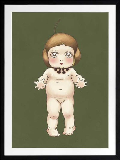 Boronia Baby I Green Framed Art Print