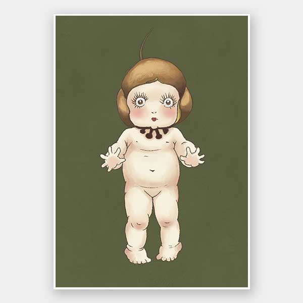 Boronia Baby I Green Unframed Art Print