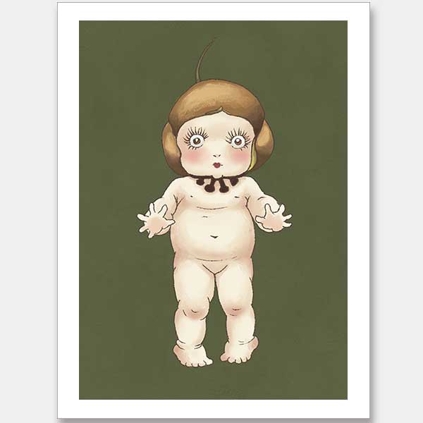 Boronia Baby I Green Unframed Art Print