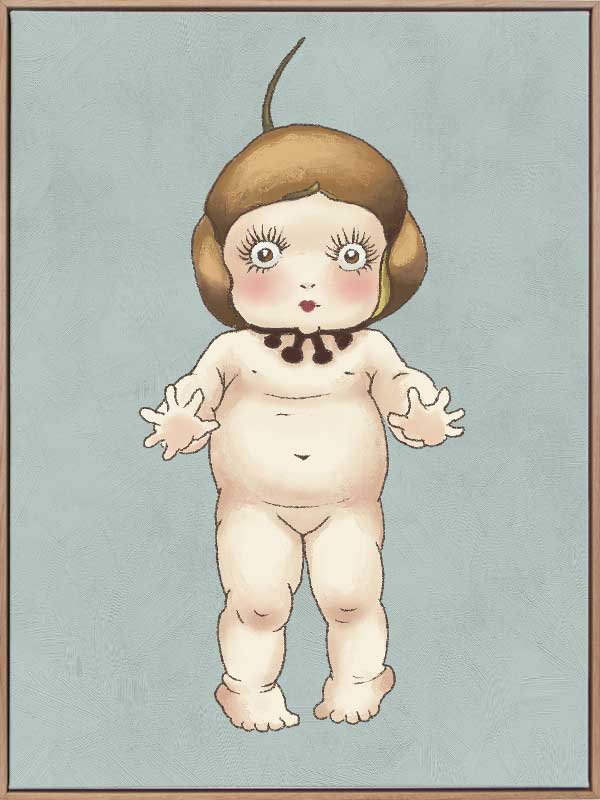 Boronia Baby I Light Blue Canvas Art Print