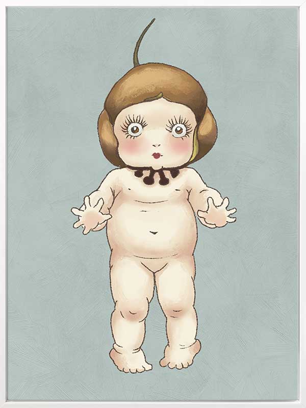 Boronia Baby I Light Blue Canvas Art Print