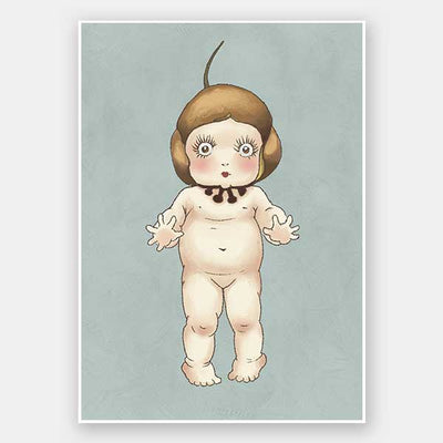 Boronia Baby I Light Blue Unframed Art Print