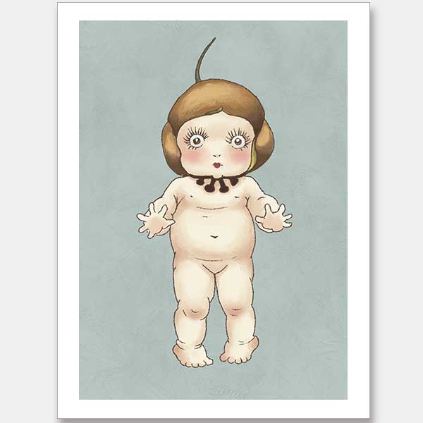 Boronia Baby I Light Blue Unframed Art Print