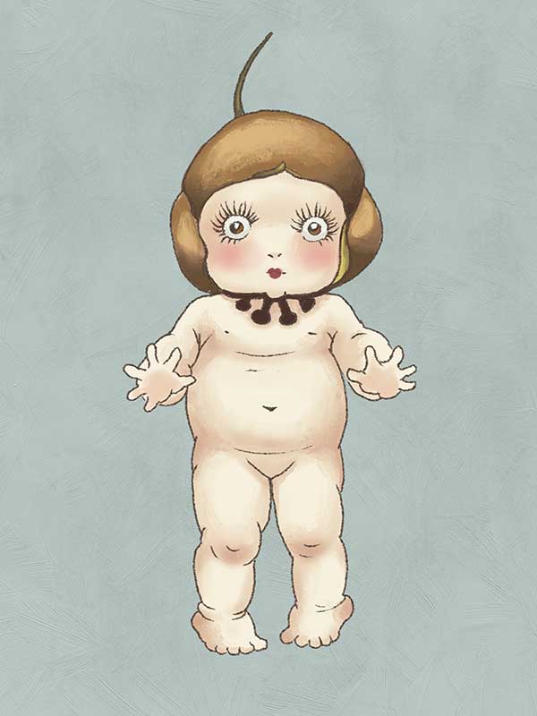 Boronia Baby I Light Blue Canvas Art Print