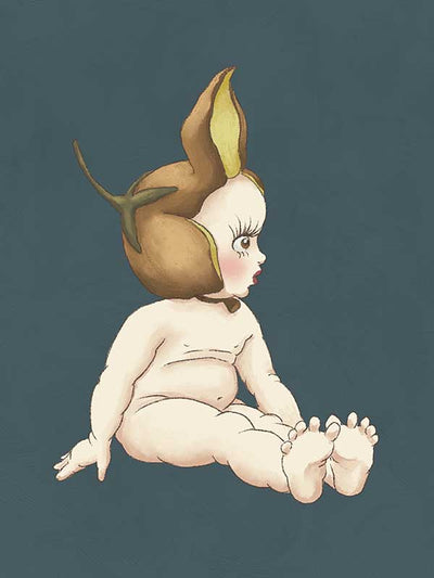 Boronia Baby II Dark Blue Canvas Art Print