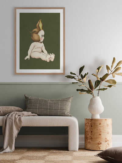 Boronia Baby II Green Framed Art Print | Lifestyle