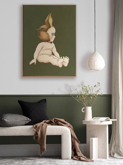 Boronia Baby II Green Canvas Art Print | Lifestyle