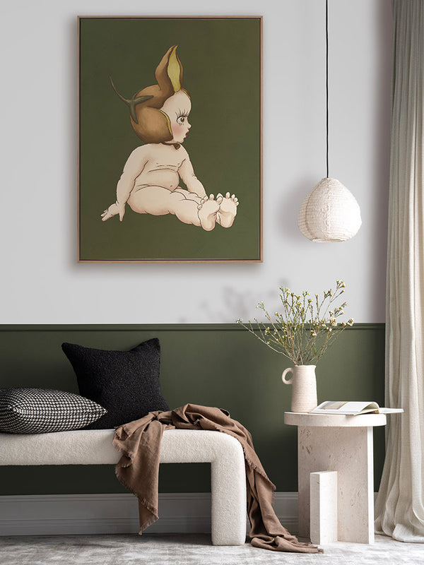 Boronia Baby II Green Canvas Art Print | Lifestyle
