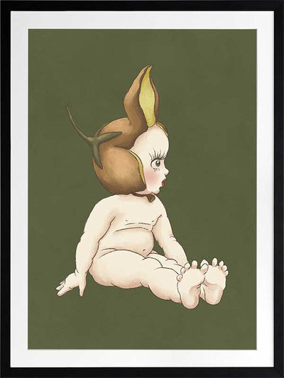 Boronia Baby II Green Framed Art Print