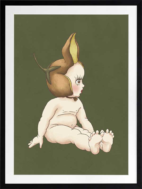 Boronia Baby II Green Framed Art Print