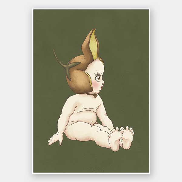 Boronia Baby II Green Unframed Art Print