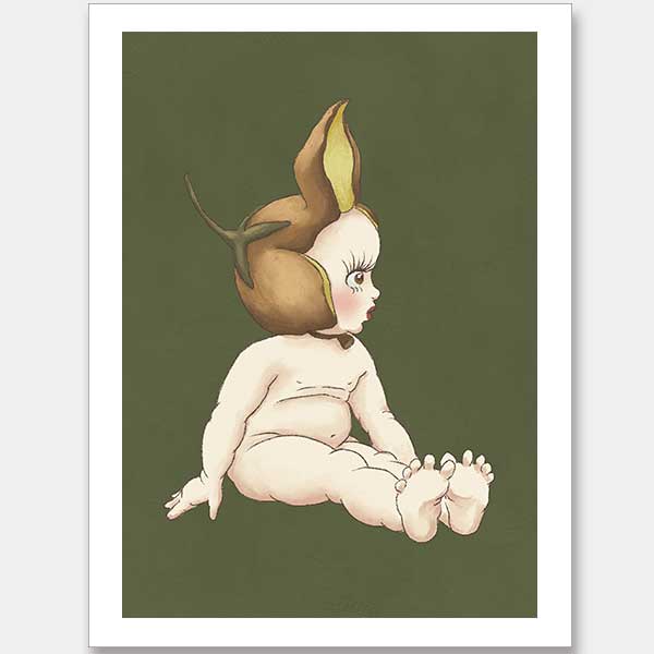 Boronia Baby II Green Unframed Art Print