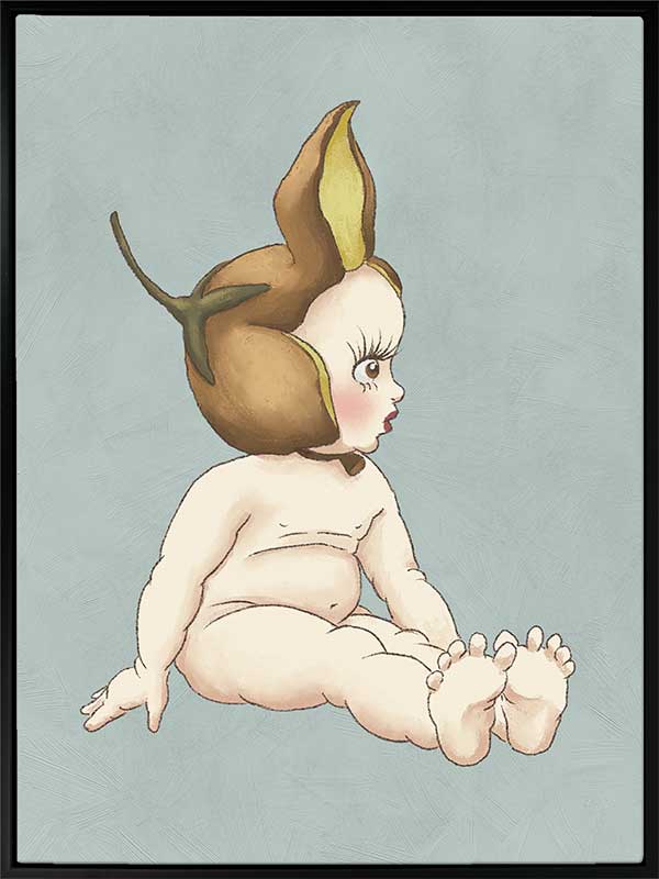 Boronia Baby II Light Blue Canvas Art Print