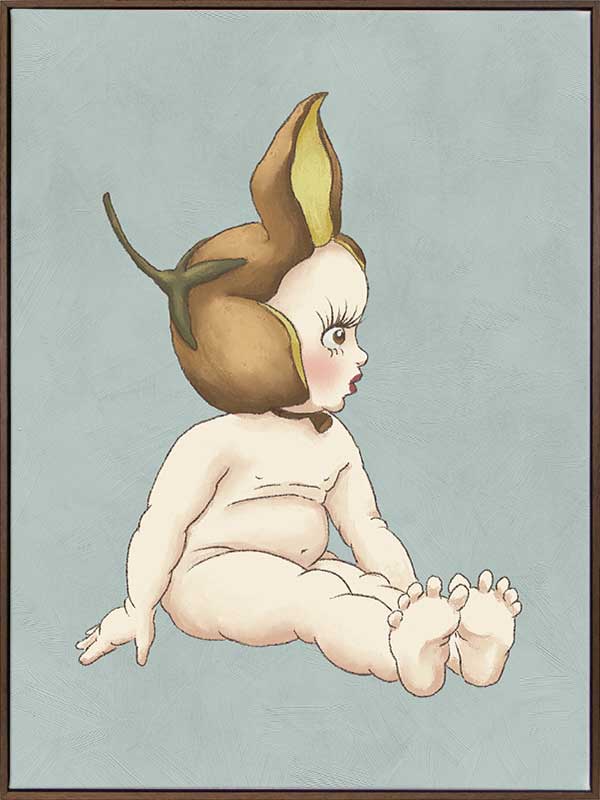 Boronia Baby II Light Blue Canvas Art Print