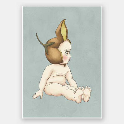 Boronia Baby II Light Blue Unframed Art Print