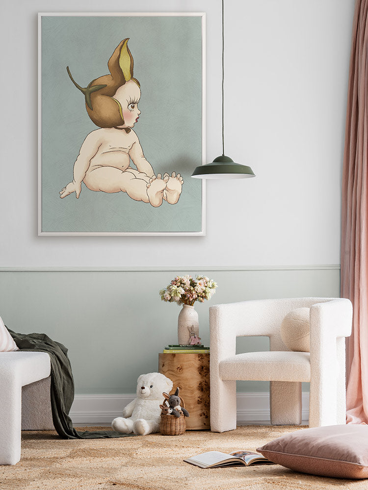 Boronia Baby II Light Blue Canvas Art Print | Lifestyle