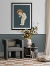 Boronia Baby III Dark Blue Framed Art Print | Lifestyle