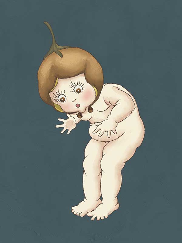 Boronia Baby III Dark Blue Canvas Art Print