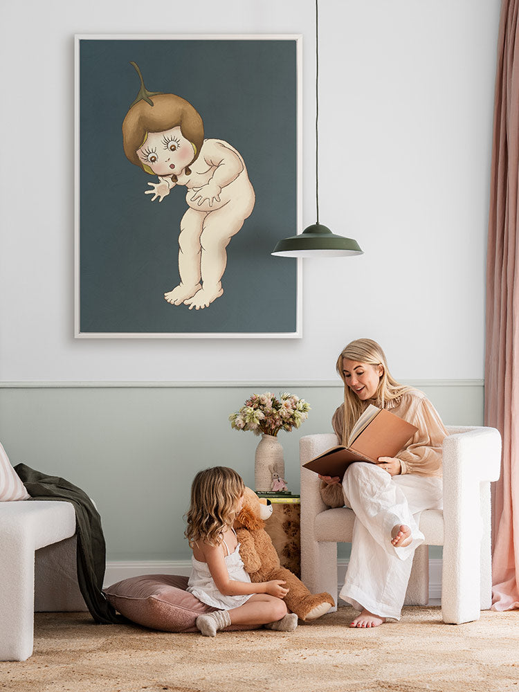 Boronia Baby III Dark Blue Canvas Art Print | Lifestyle