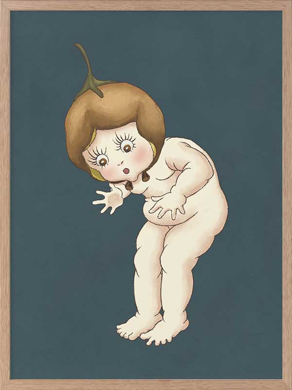 Boronia Baby III Dark Blue Framed Art Print