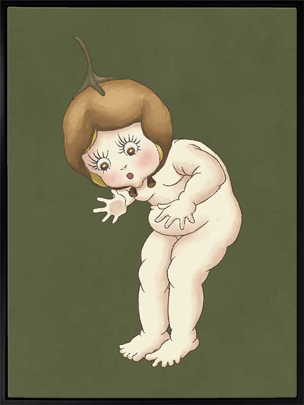 Boronia Baby III Green Canvas Art Print