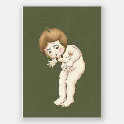 Boronia Baby III Green Unframed Art Print
