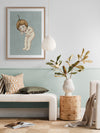 Boronia Baby III Light Blue Framed Art Print | Lifestyle