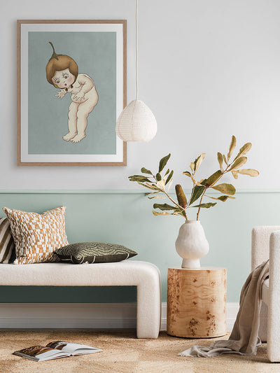 Boronia Baby III Light Blue Framed Art Print | Lifestyle