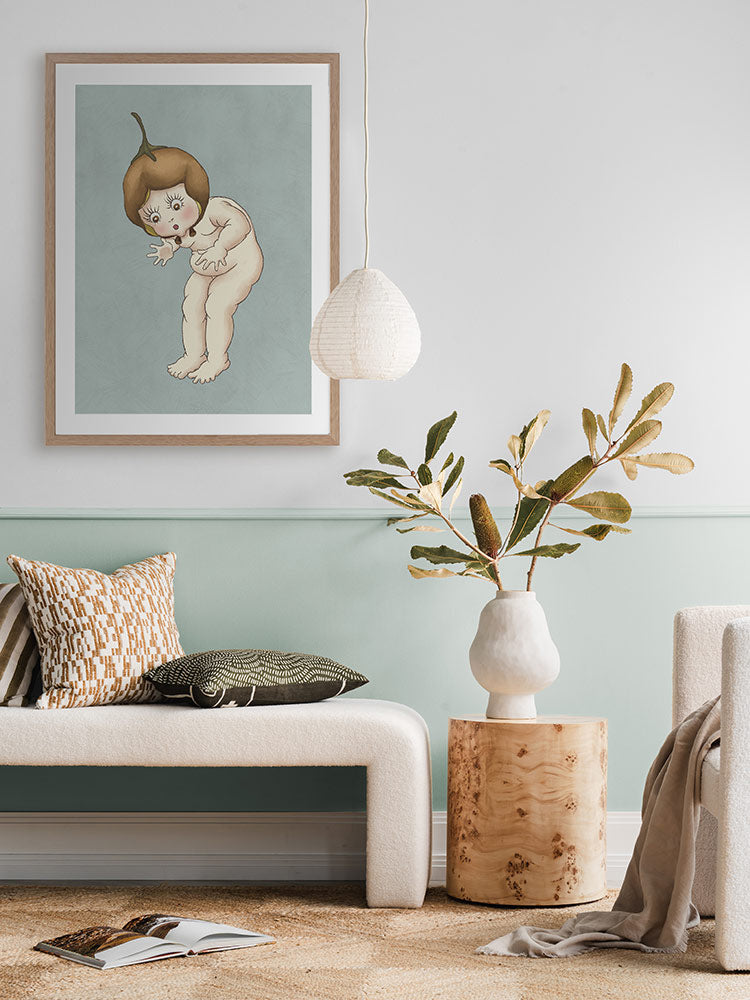 Boronia Baby III Light Blue Framed Art Print | Lifestyle