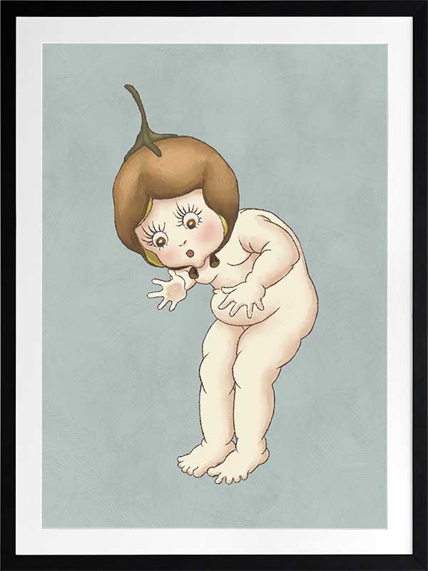 Boronia Baby III Light Blue Framed Art Print