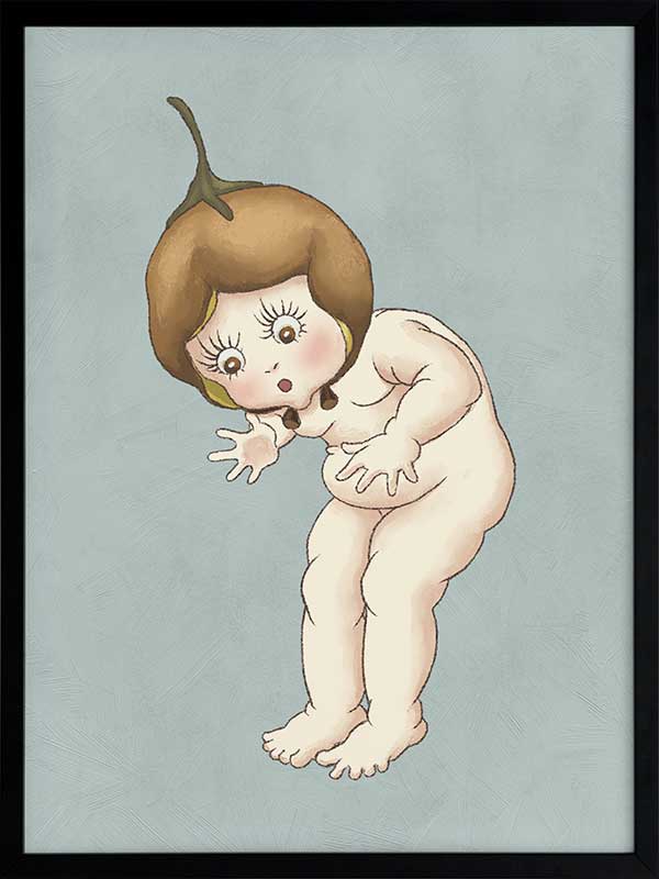 Boronia Baby III Light Blue Framed Art Print