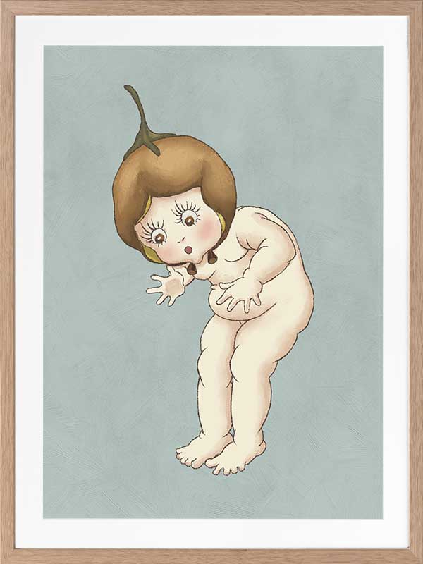 Boronia Baby III Light Blue Framed Art Print