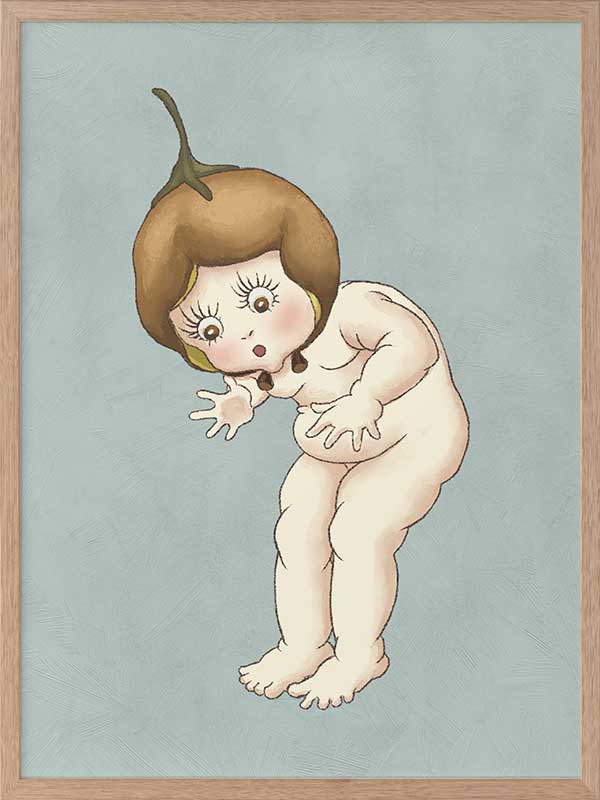 Boronia Baby III Light Blue Framed Art Print