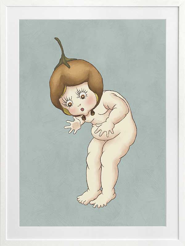 Boronia Baby III Light Blue Framed Art Print