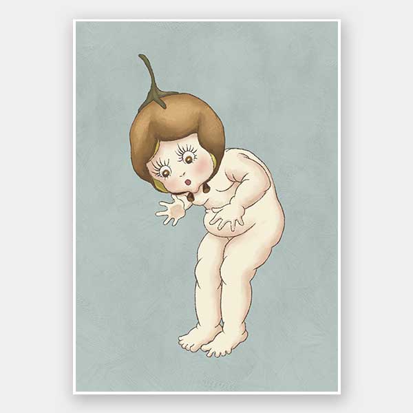 Boronia Baby III Light Blue Unframed Art Print