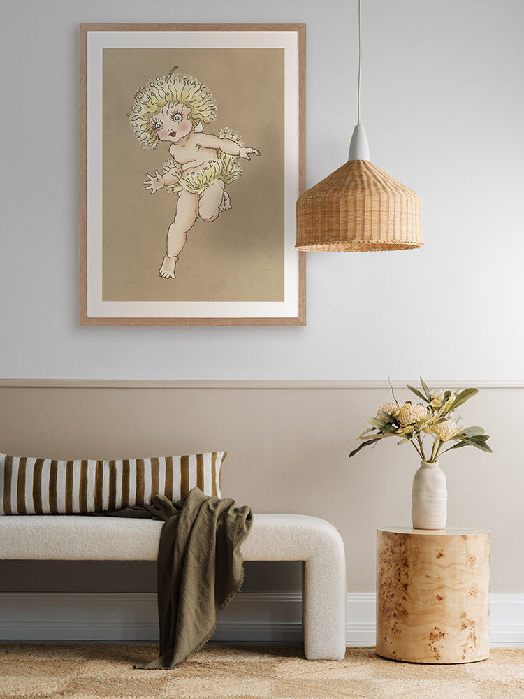 Gum Blossom Baby I Neutral Framed Art Print | Lifestyle