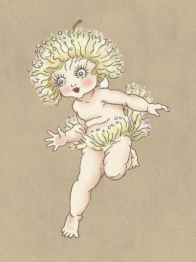 Gum Blossom Baby I Neutral Canvas Art Print