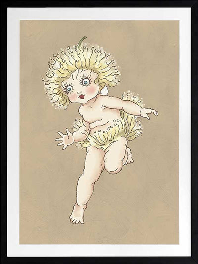 Gum Blossom Baby I Neutral Framed Art Print