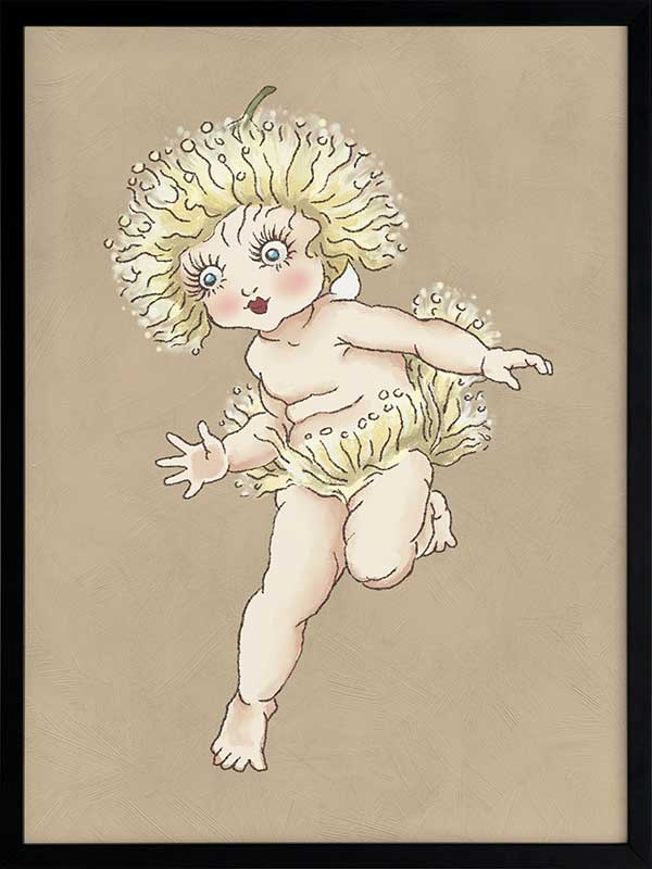 Gum Blossom Baby I Neutral Framed Art Print