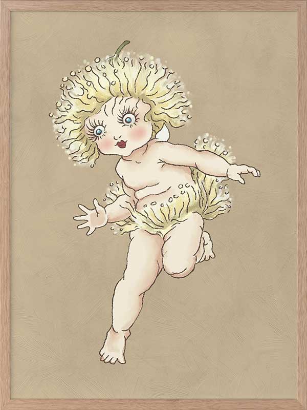 Gum Blossom Baby I Neutral Framed Art Print