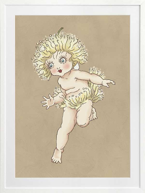 Gum Blossom Baby I Neutral Framed Art Print