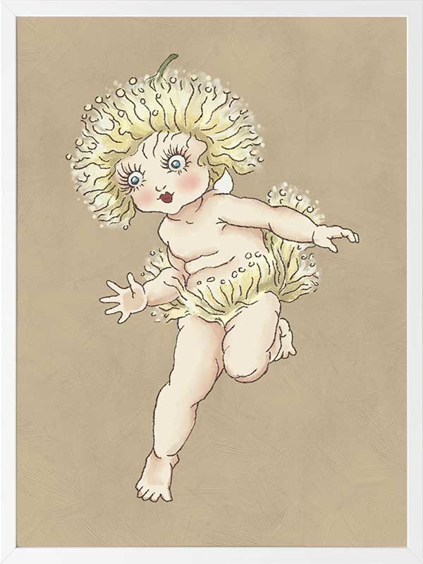 Gum Blossom Baby I Neutral Framed Art Print