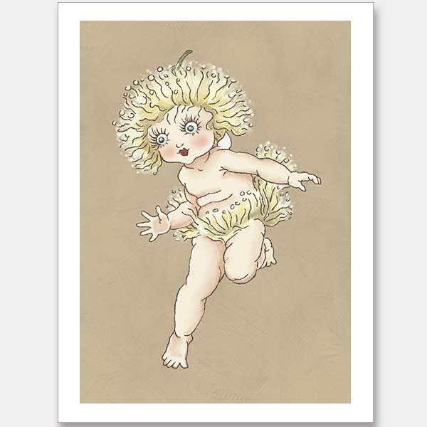 Gum Blossom Baby I Neutral Unframed Art Print