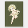 Gum Blossom Baby I Dark Green Unframed Art Print