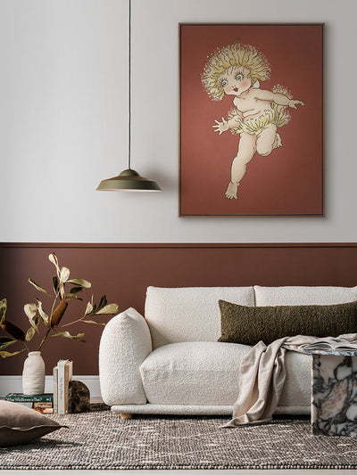 Gum Blossom Baby I Terracotta Canvas Art Print
