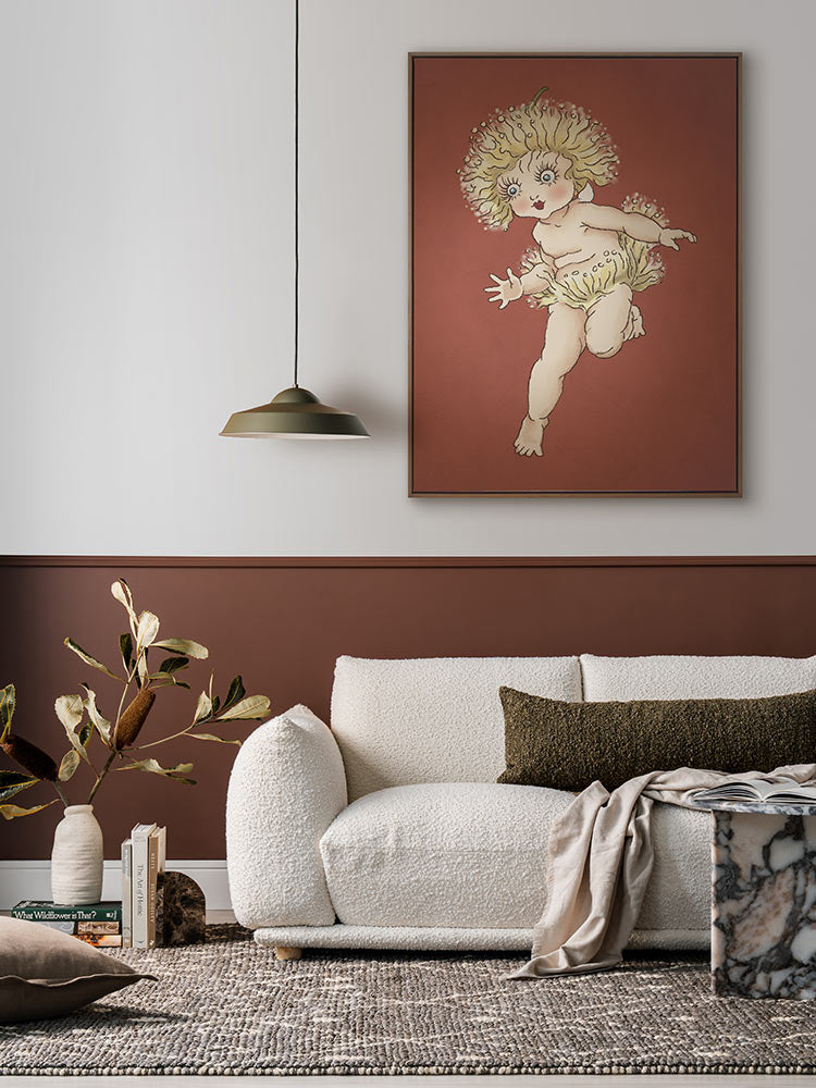 Gum Blossom Baby I Terracotta Canvas Art Print