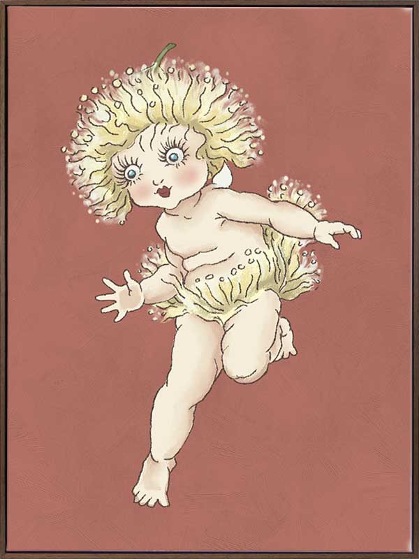 Gum Blossom Baby I Terracotta Canvas Art Print